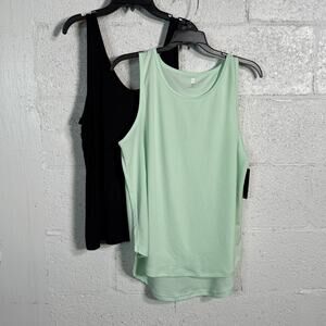 ID Ideology Women's Tank Top set of 2: Black , Green L